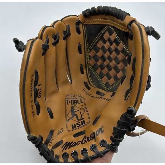 MacGregor T-Ball USA Baseball Glove Mitt T200 95170 10” Left Hand Thrower - Picture 1 of 9